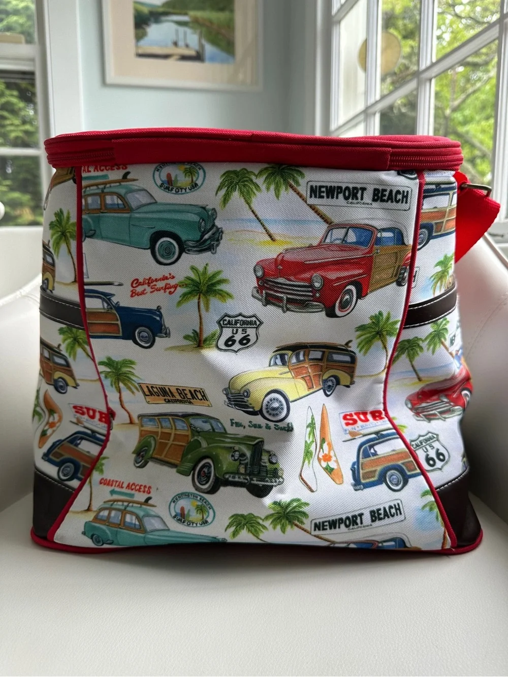 Tommy Bahama Route 66 Surf Beach Vintage Retro Insulated Cooler w/ Bottle Opener